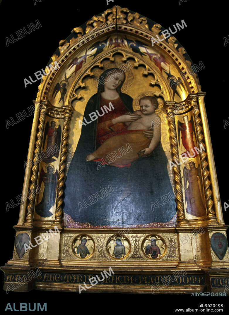 LORENZO DI NICCOLO. 'Madonna and Child', 15th century. Florentine School. Found in the collection of The Hermitage, St Petersburg.