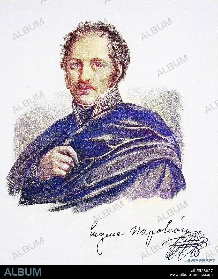 Eugene Rose de Beauharnais, German Eugen Duke of Leuchtenberg and Prince of September 3, Eichstaett 1781 - February 21, 1824 was stepson of Napoleon I and was later adopted by this. He was in 1805 Viceroy of Italy and married Augusta of Bavaria. He teamed up in 1809 as commander out and was 1,810 pretender of the Grand Duchy of Frankfurt.