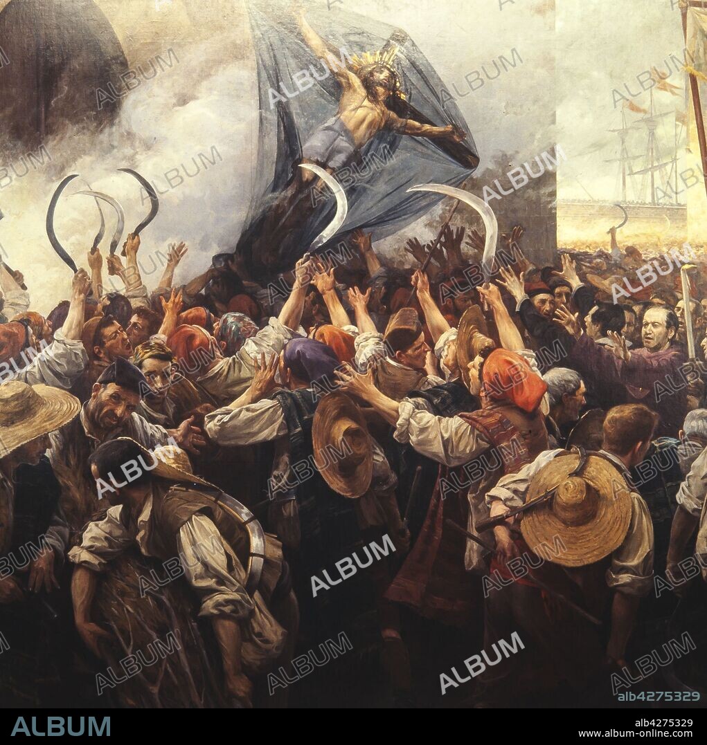 ANTONI ESTRUCH I BROS. Antonio Estruch Bros / 'Corpus de sangre', 1907, Óleo sobre lienzo, 262 x 404 cm.
