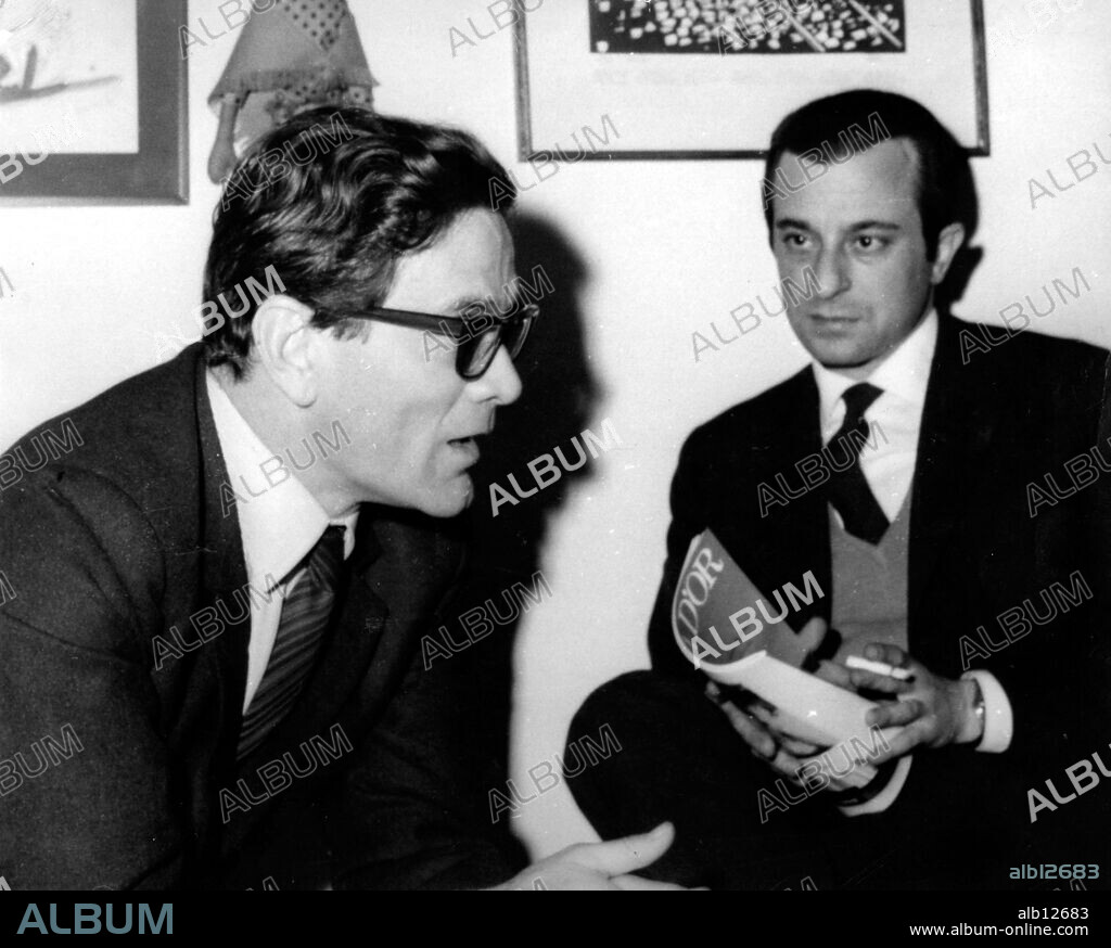 José Agustín Goytisolo con Pier Paolo Pasolini, 1966.