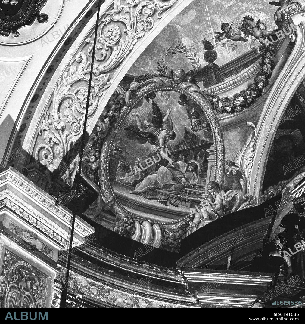 EL SUEÑO DE SAN JOSE - SIGLO XVII - FOTOGRAFIA EN BLANCO Y NEGRO - AÑOS 60.