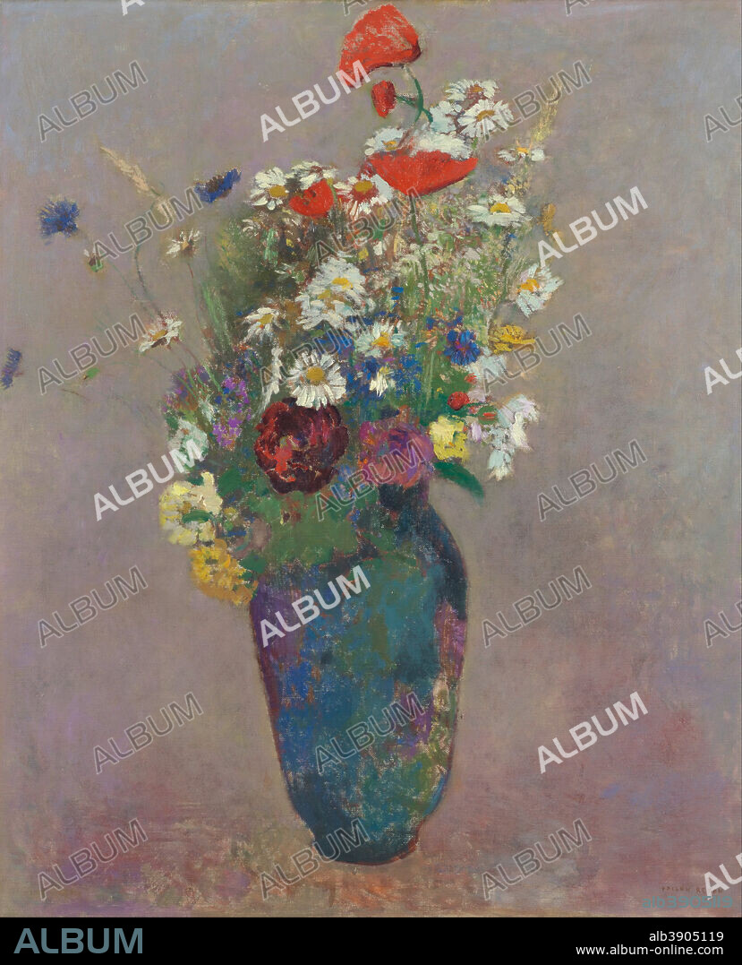 ODILON REDON. Vision: vase of flowers. Date/Period: 1900. Painting.