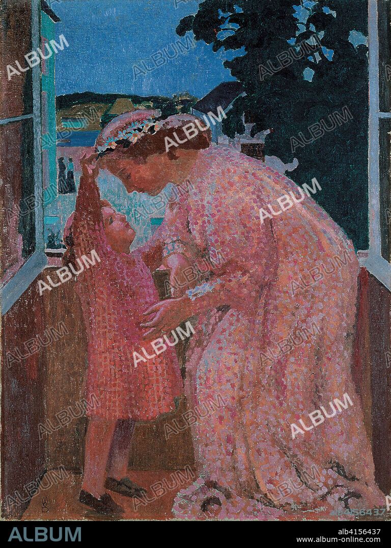 Maurice Denis (Granville, 1870-París, 1943). La corona de margaritas (hacia 1905 - 1906). Óleo sobre lienzo. 73 x 54,5 cm.