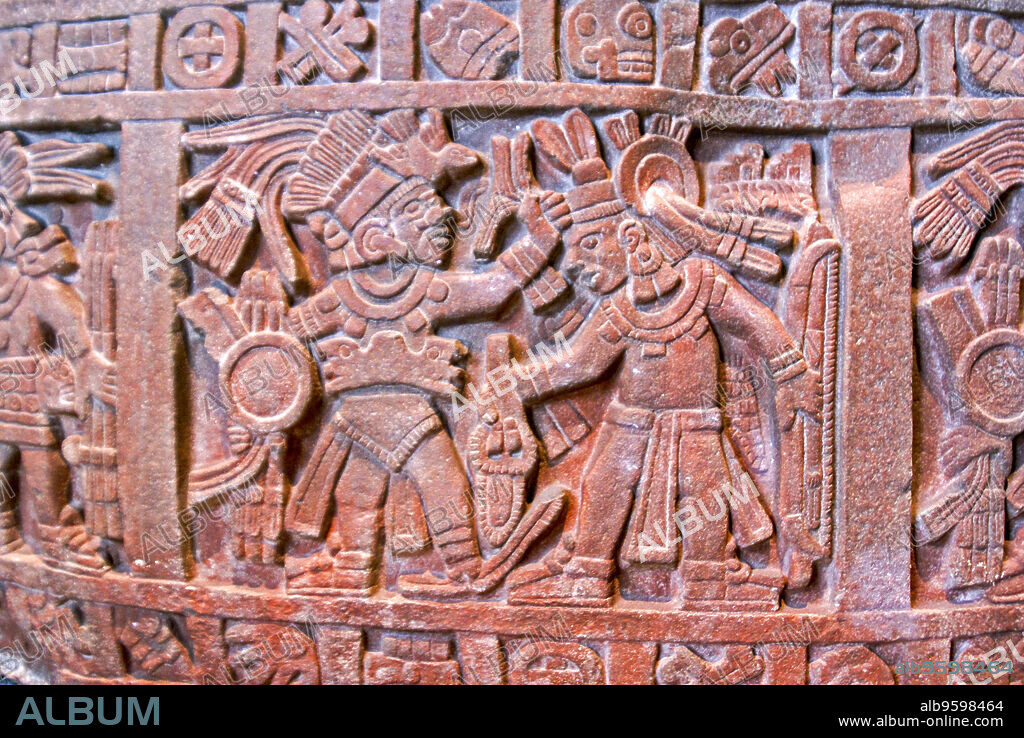 Cuauhxicalli de Moctezuma Ilhuicamina. Cultura Mexica. Museo Nacional de antropologia. Estado de Mexico D.F.Mexico.