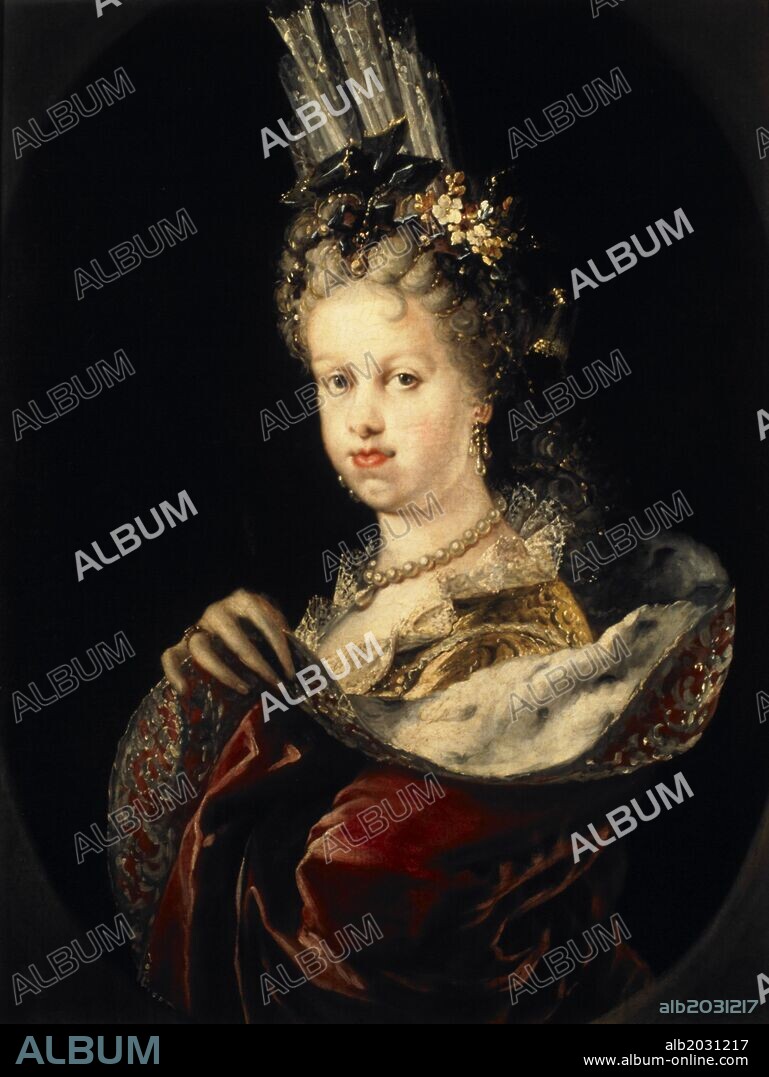 MIGUEL JACINTO MELÉNDEZ. Miguel Jacinto Meléndez / 'María Luisa Gabriela de Saboya, Oil on canvas, 81 x 62 cm.