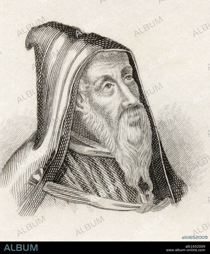 Saint Augustine of Hippo aka St. Augustine or St. Austin, born 354 died 430. Bishop of Hippo Regius. Berber philosopher and theologian. From the book Crabbes Historical Dictionary published 1825.