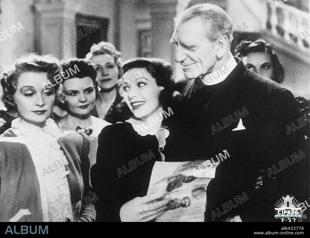 BILLIE BURKE, C. AUBREY SMITH and LORETTA YOUNG in ETERNALLY YOURS, 1939, directed by TAY GARNETT. Copyright UNITED ARTISTS.