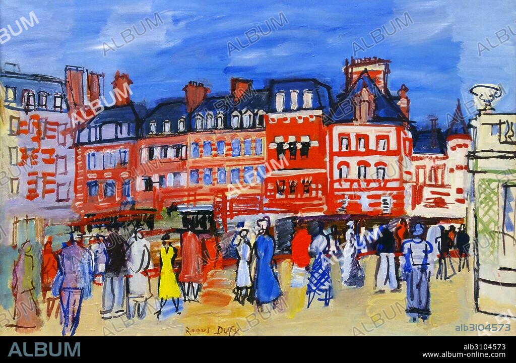 Maisons à Trouville by Raoul Dufy (1877-1953). Oil on canvas, 1933. Dufy was a French Fauvist painter who developed a colourful, decorative style that quickly became fashionable.
