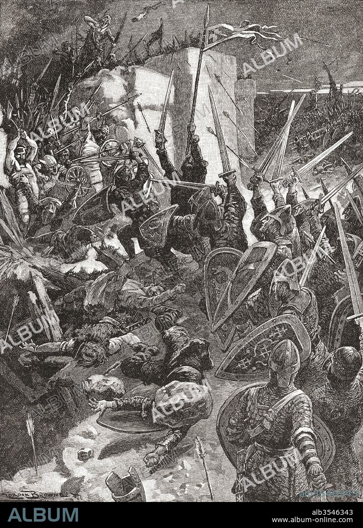 The Siege of Waterford, Ireland, 1649–1650, during the Cromwellian conquest of Ireland. From Cassell's History of England, published c.1901.