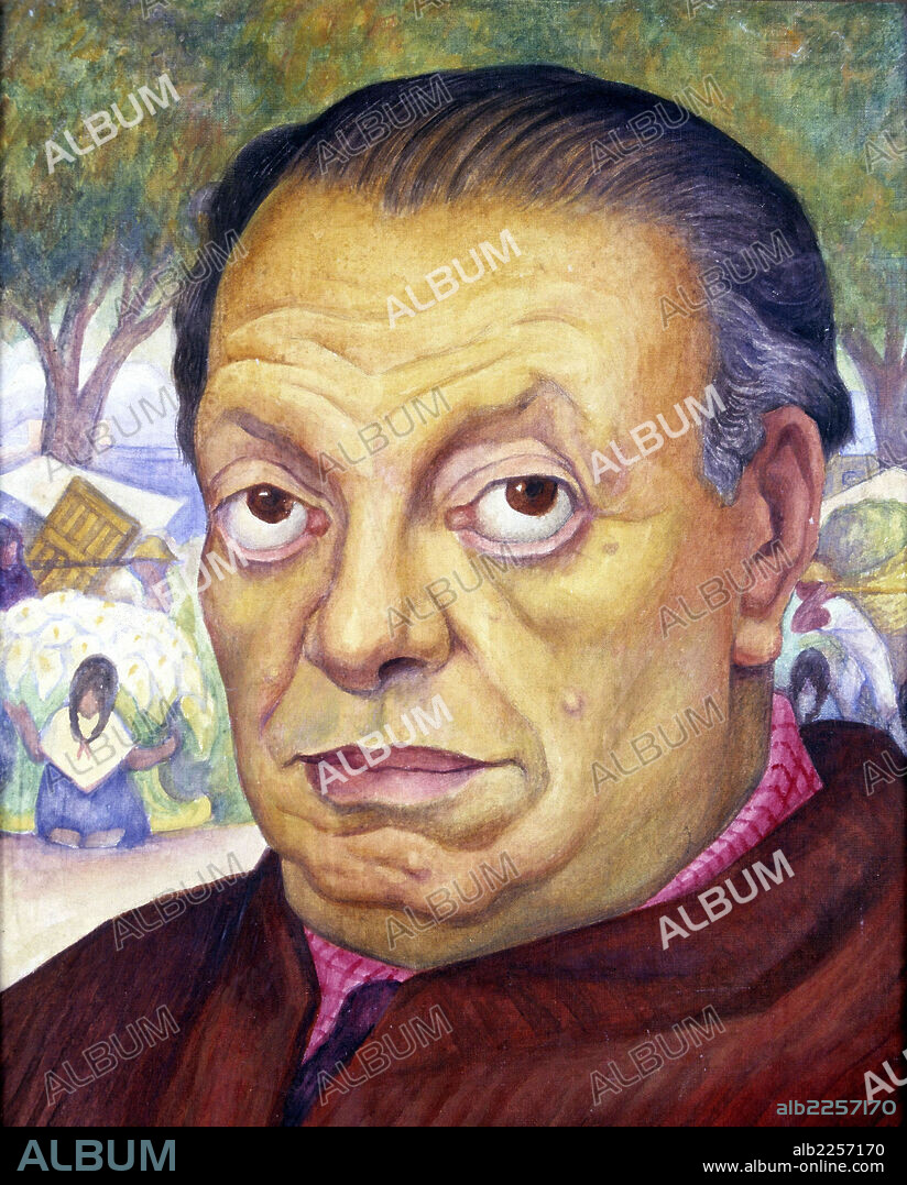 DIEGO RIVERA. RIVERA , DIEGO. PINTOR MEXICANO. 1886 - 1957. AUTORRETRATO.
