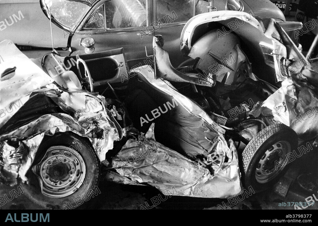 The car accident in which James Dean was killed on September 30, 1955.