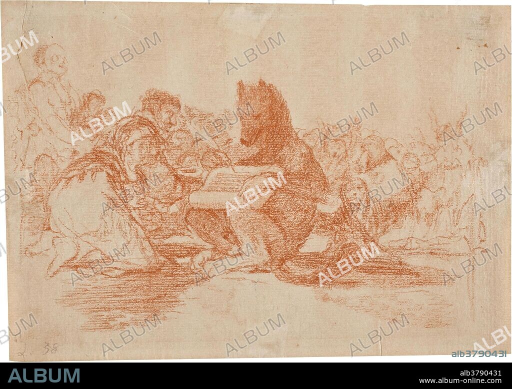 Francisco de Goya y Lucientes / 'Esto es lo peor!'. 1814 - 1815. Sanguina sobre papel verjurado, 147 x 208 mm.