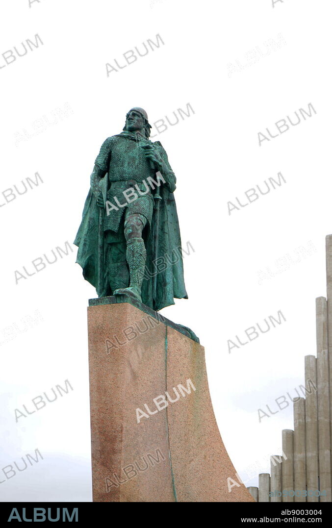 Statue of Leif Erikson (970-1020) an Icelandic explorer who is considered to be the first European to land in North America. Dated 21st Century.