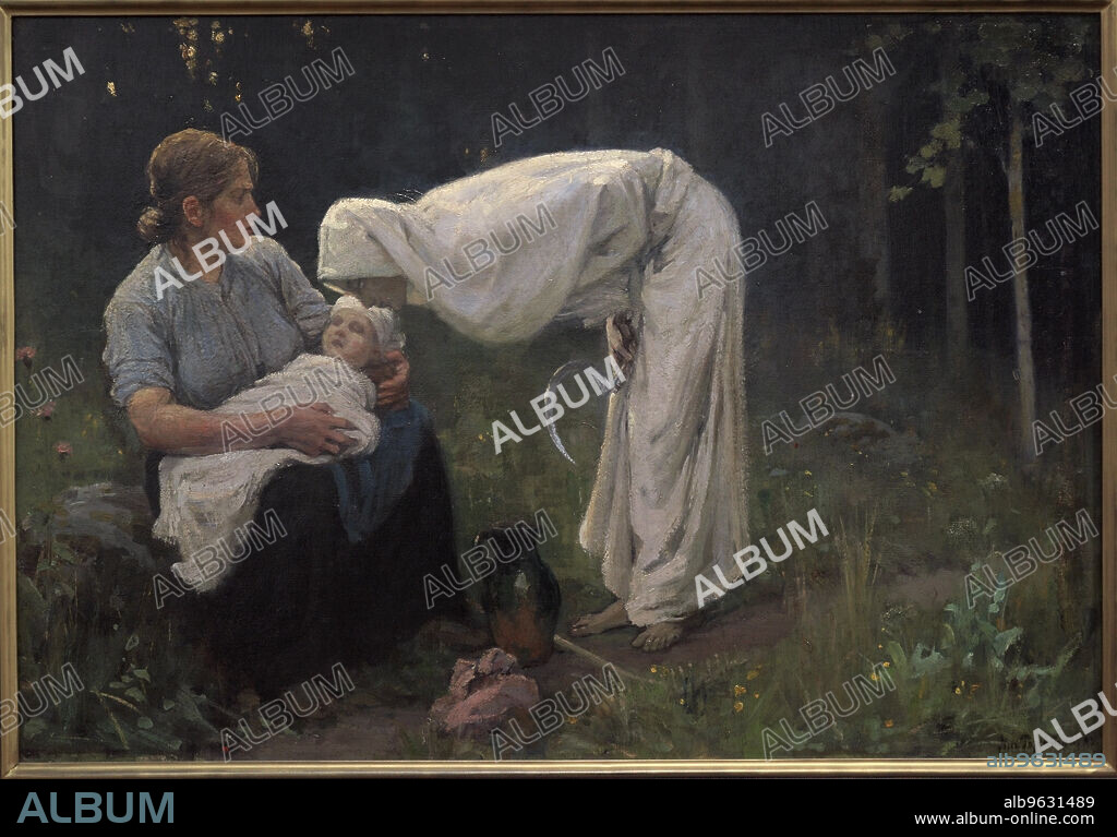 Janis Rozentals (1866-1916). Latvian painter. Death, 1897. Oil on canvas (69 x 98 cm). Latvian National Museum of Art. Riga, Latvia.