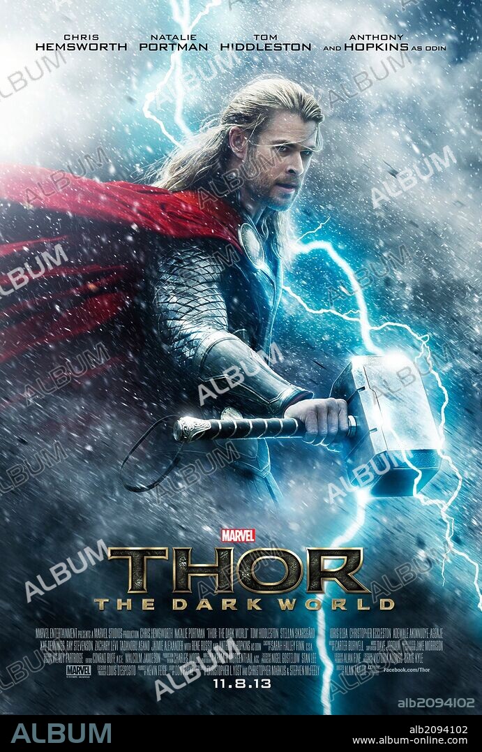 Plakat zu THOR: THE DARK WORLD, 2013, unter der Regie von ALAN TAYLOR. Copyright MARVEL STUDIOS.