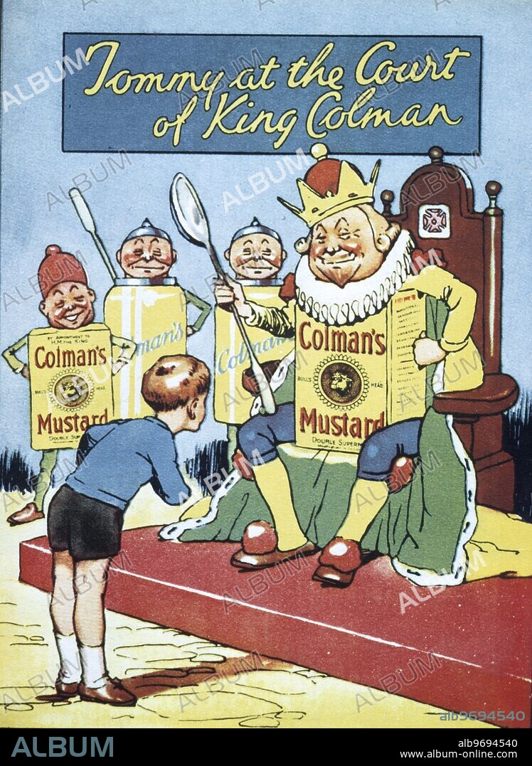 Tommy at the Court of King Coleman : Colman's Mustard advertising poster.