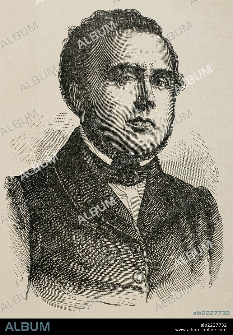 Alexandre Auguste Ledru-Rollin (1807-1874). French politician. Grabado "Historia de Francia", año 1883.