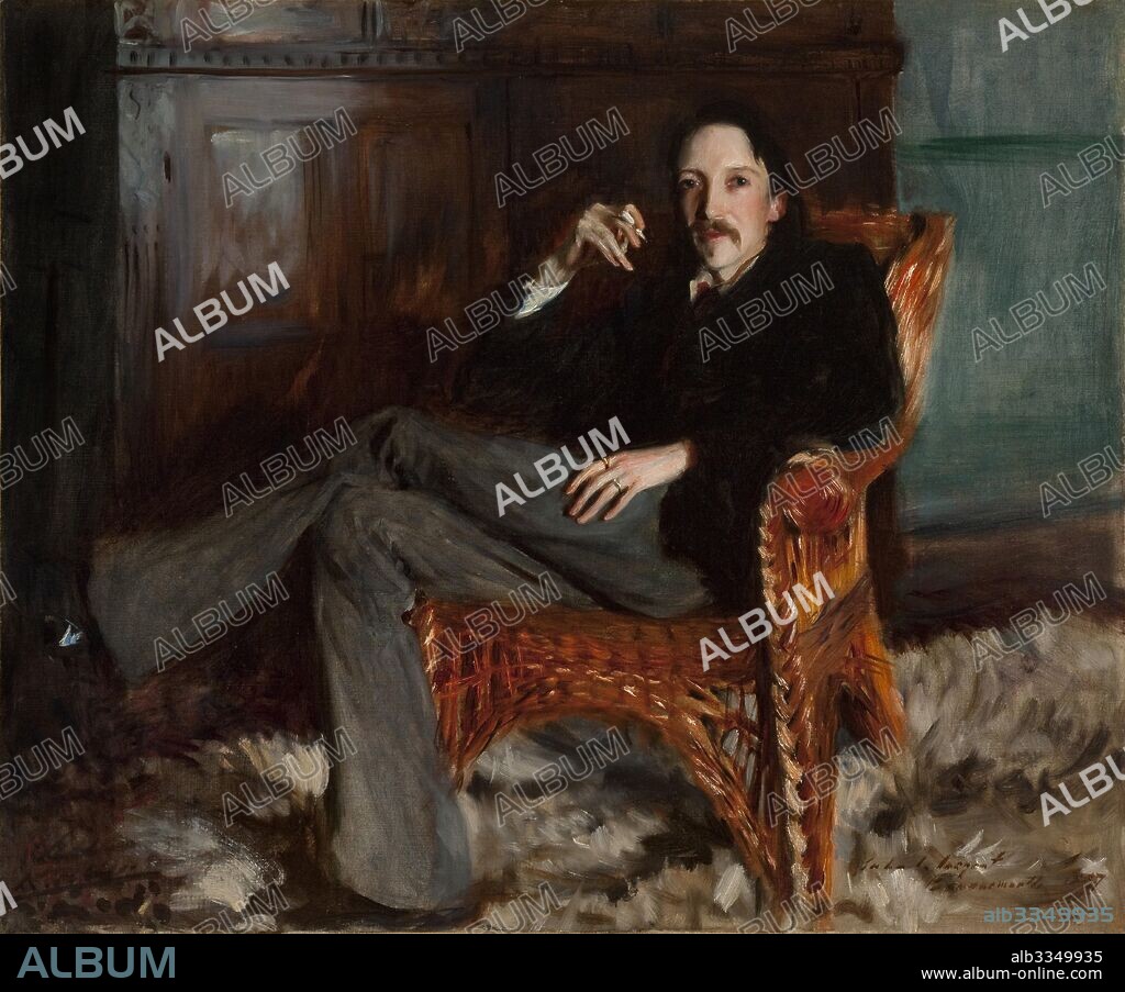 JOHN SINGER SARGENT. Portrait of Robert Louis Stevenson (1850-1894).