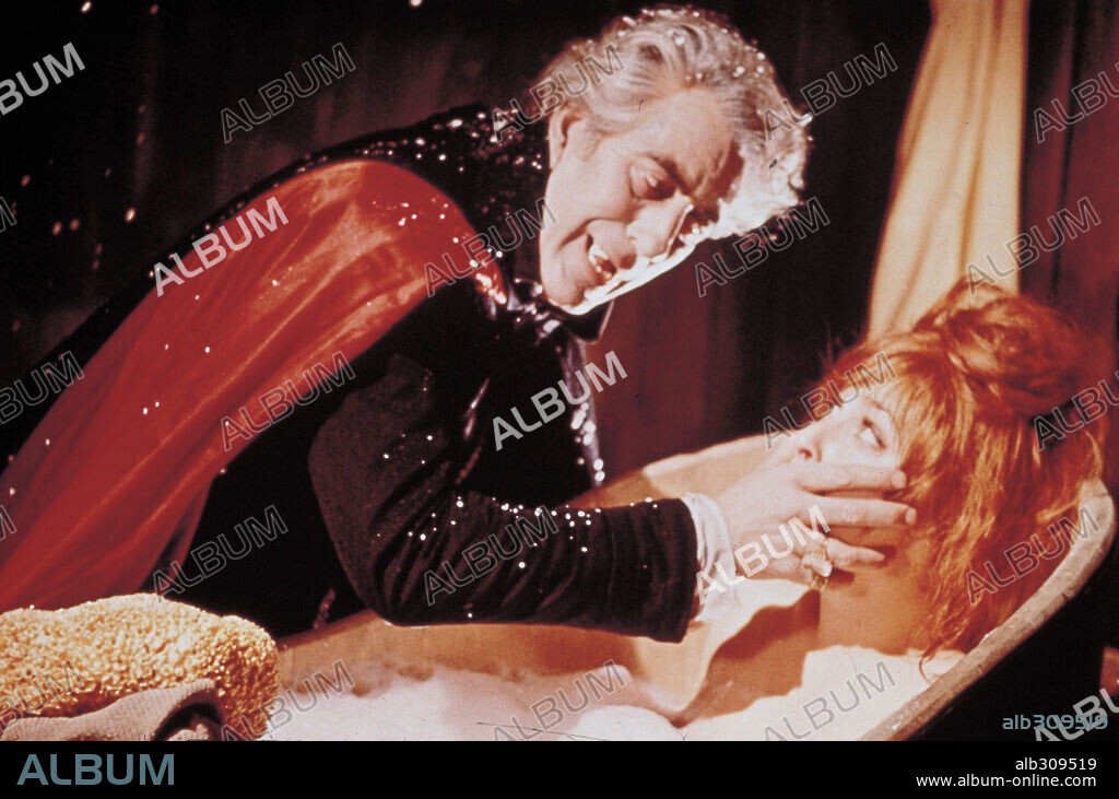 FERDY MAYNE und SHARON TATE in THE FEARLESS VAMPIRE KILLERS, 1967, unter der Regie von ROMAN POLANSKI. Copyright Cadre Films/Filmways Pictures.