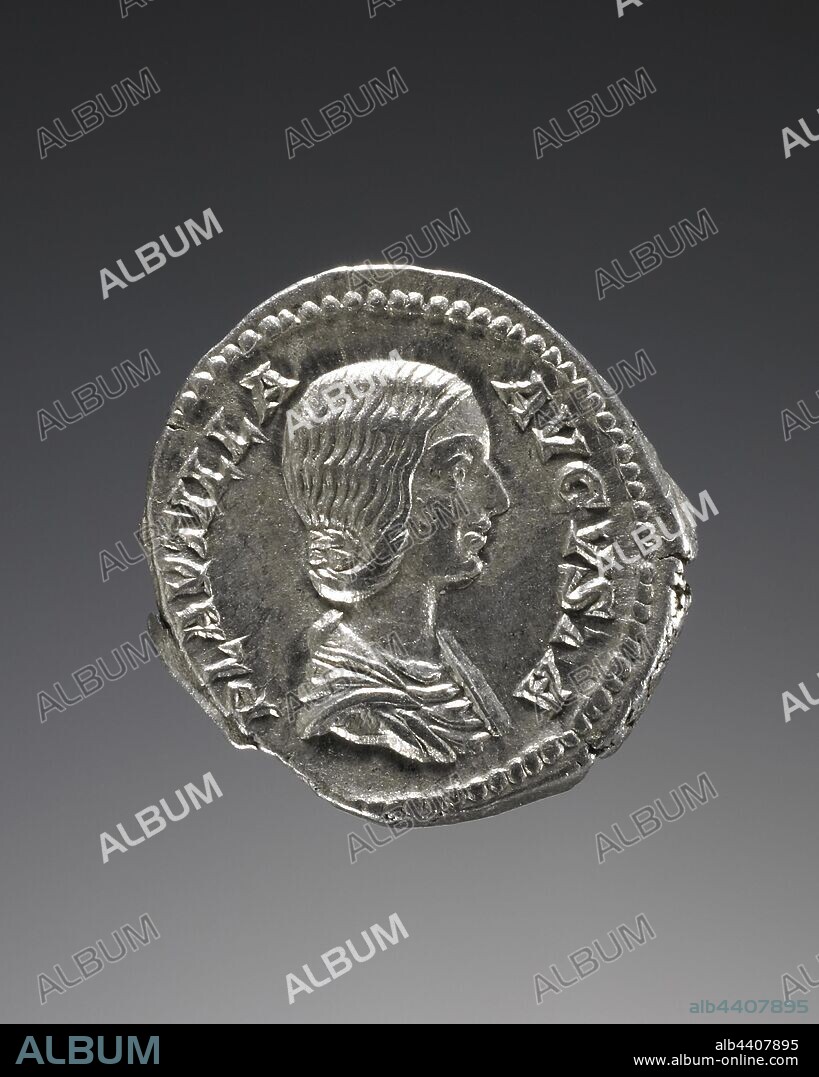 Denarius with Portrait of Plautilla, Unknown, Roman Empire, 202 - 205, Silver, 1.9 cm, 0.0036 kg (3/4 in., 0.0079 lb.).