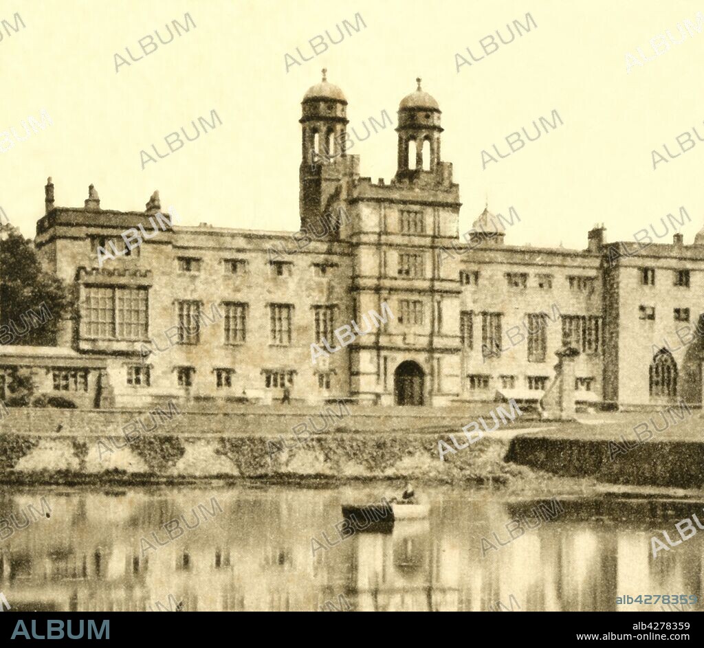 'No. 52. Stonyhurst College, 1923. Grade I listed  Roman Catholic independent school, on the Stonyhurst Estate, Lancashire, England, founded in 1593 by Father Robert Persons. From "Sunripe Cigarettes - A Series of 75 Public Schools and Colleges". [R. & J. Hill Ltd, London, 1923].