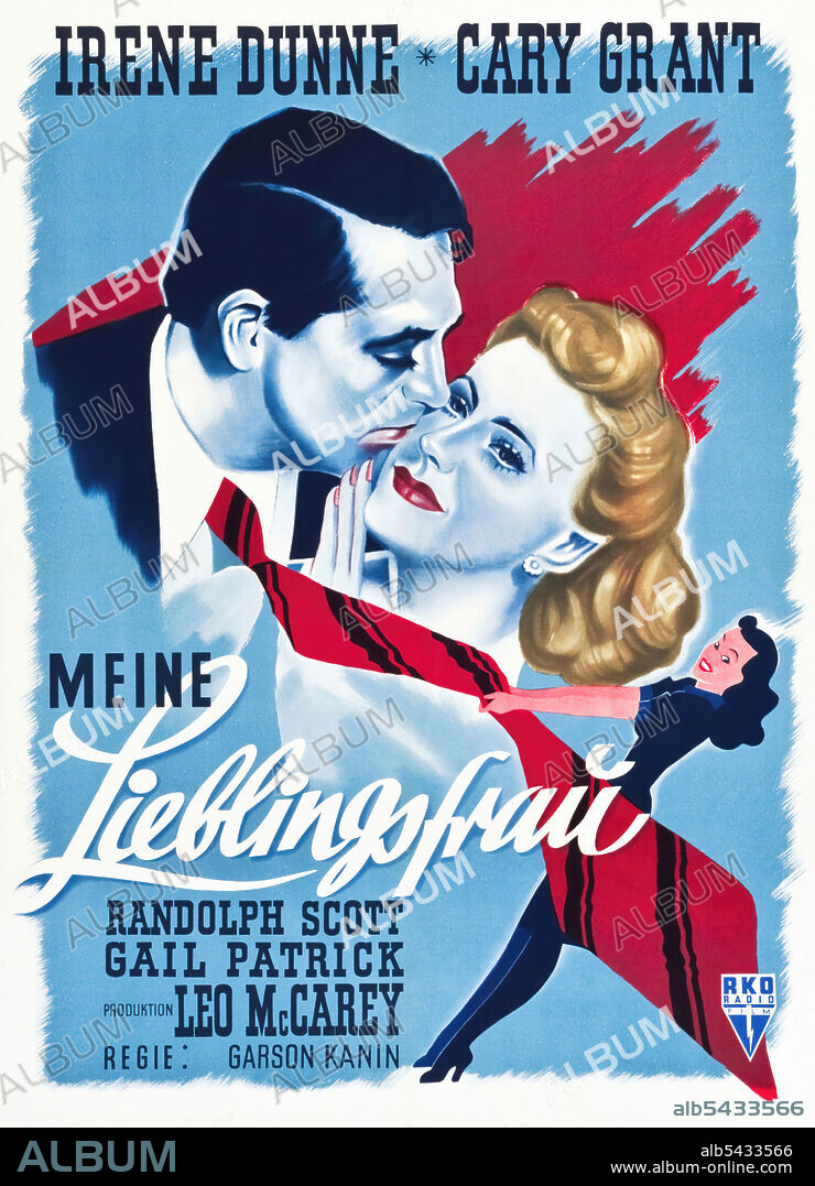 CARY GRANT y IRENE DUNNE en MI MUJER FAVORITA, 1940 (MY FAVORITE WIFE), dirigida por GARSON KANIN. Copyright RKO.