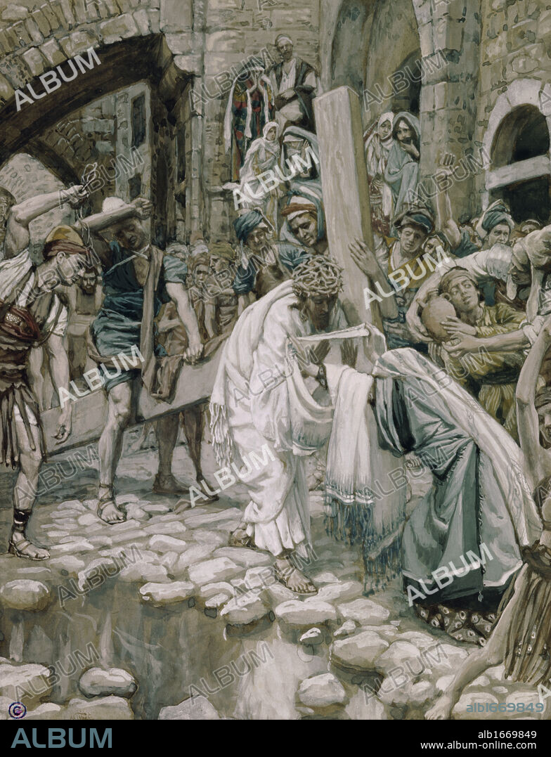 A Holy Woman Wipes the Face of Jesus  James Tissot (1836-1902/French).