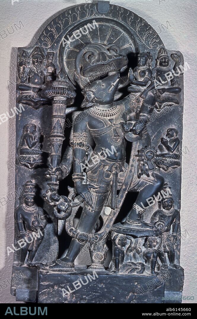 *VISNU EN LA ENCARNACION DE JABALI- BRONCE SIGLO IX-X.