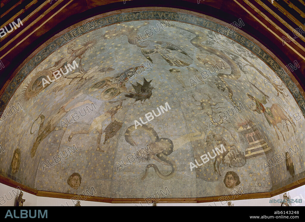 FERNANDO GALLEGO. BOVEDA DEL ZODIACO 1480. PINTURA AL FRESCO. PINTURA GOTICA ESPAÑOLA.