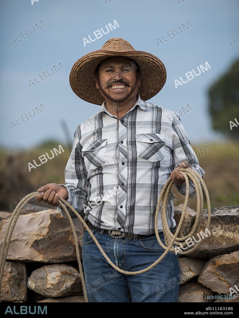 Portrait of Tomas, Rancho Xotolar, San Miguel de Allende, Guanajuato, Mexico, North America.
