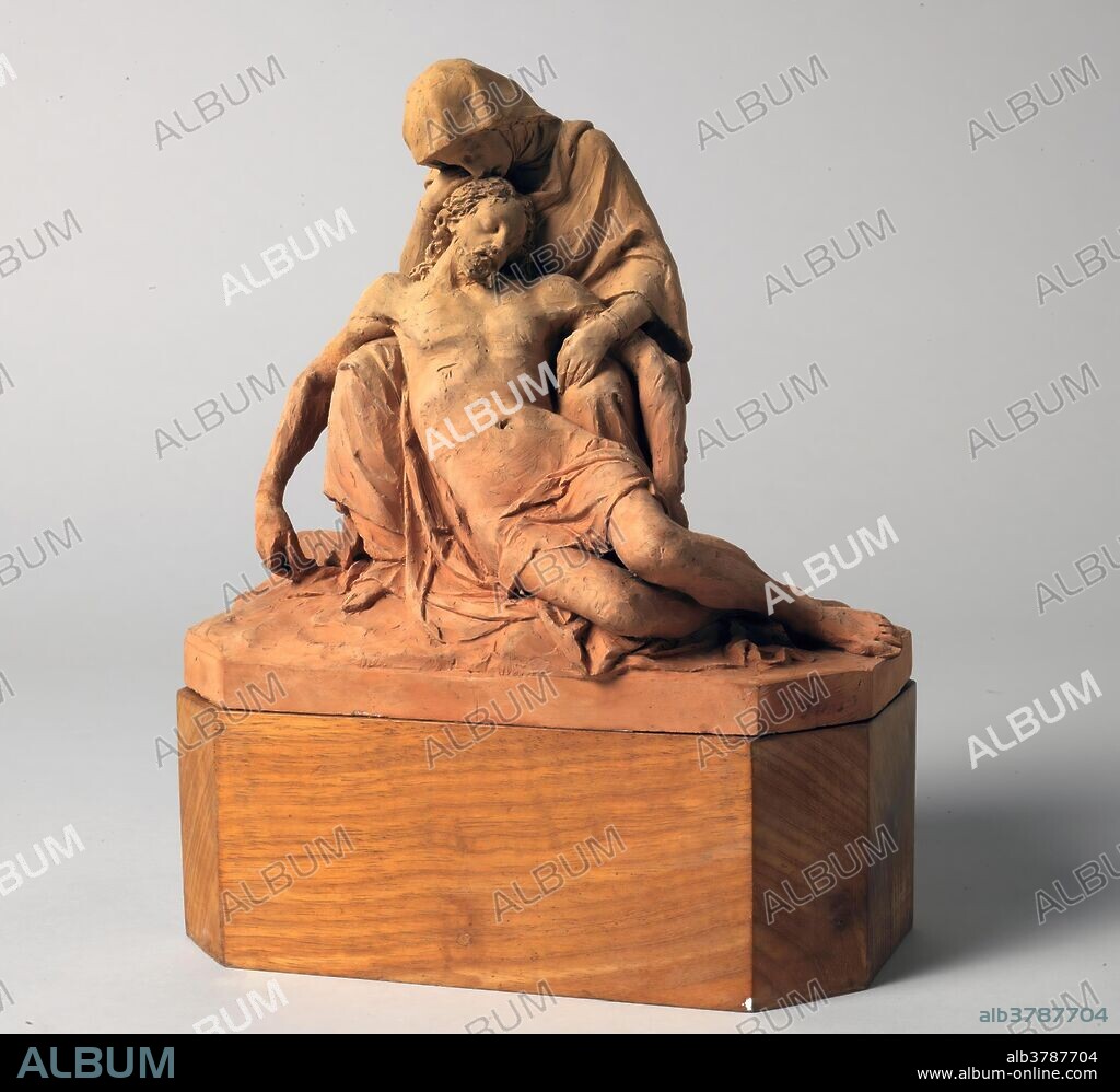 JUAN SAMSÓ. Juan Samsó / 'La Piedad'. 1882. Barro cocido, 20 x 22 cm.