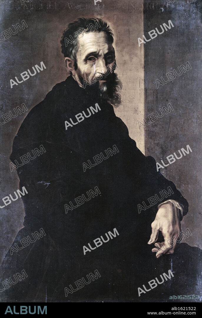 MIGUEL ANGEL. Self Portrait   Michelangelo Buonarroti (1475-1564/Italian).