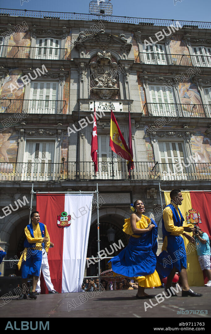 Madrid, 27 de Julio de 2014, día de Perú en la plaza mayor Foto: © Angel Navarrete ....Archdc....