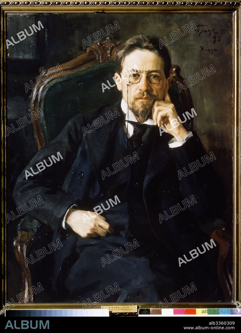 OSIP EMMANUILOVICH BRAZ. Portrait of the author Anton Chekhov (1860-1904).