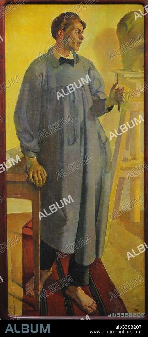 Rapolas Jakimavicius (1893-1961). Lithuanian artist. Portrait by Ludomir Slendzinski (1889-1980), 1922. National Gallery of Art. Vilnius, Lithuania.