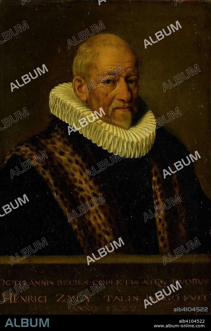NICOLAES VAN BORCULO. Portrait of Henricus van Zijl (1545-1627). Dating: 1627. Measurements: support: h 16.9 cm × w 11.5 cm; sight size: h 24.3 cm × w 19 cm; d 2.5 cm.