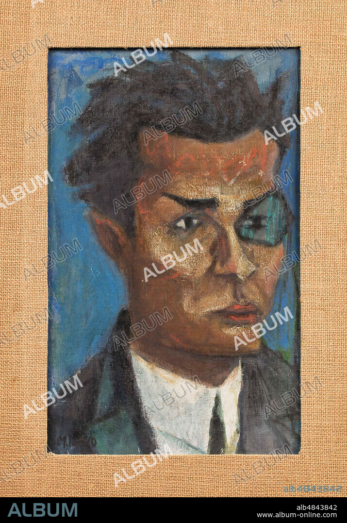 MARCEL JANCO. Portrait of Tristan Tzara (1896-1963).