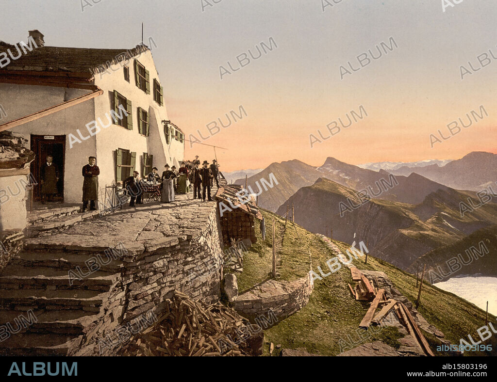Faulhorn Hotel, Bernese Oberland, Switzerland, between ca. 1890 and ca. 1900., Color, 1890-1900.