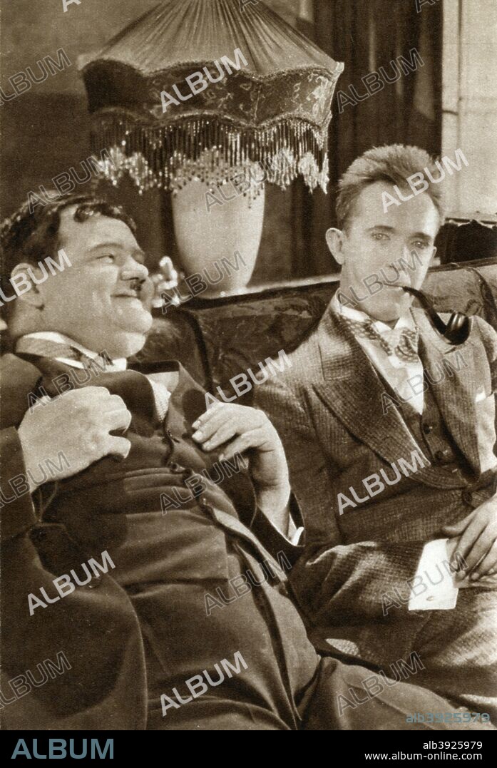 Stan Laurel and Oliver Hardy, American-based comedy duo, 1933. Stan Laurel (1890-1965) and Oliver Hardy (1892-1957) became famous during the early half of the 20th century for their work in motion pictures. The members of the duo were the thin British-born Laurel and the portly American Hardy.