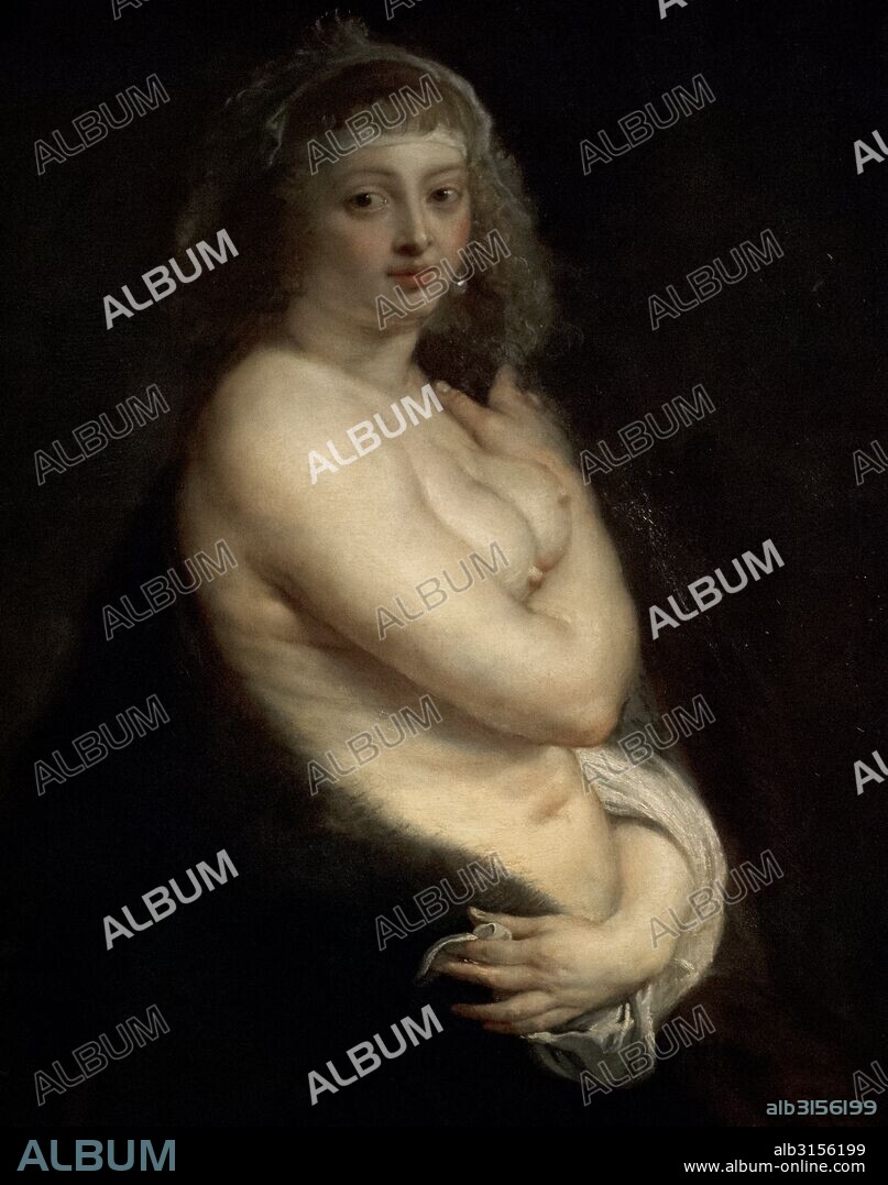 Peter Paul Rubens (1577-1640). Flemish painter. Portrait of Helene Fourment, second Wife of the artist, 1638. Detail. Art History Museum. Vienna. Austria.