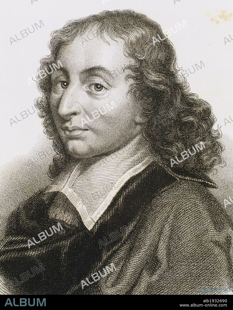 PASCAL, Blaise (Clermont-Ferrand,1623-París,1662) Filósofo y escritor francés. Realizó estudios sobre el peso del aire y el vacio. Defensor de los Jansenistas. Grabado.
