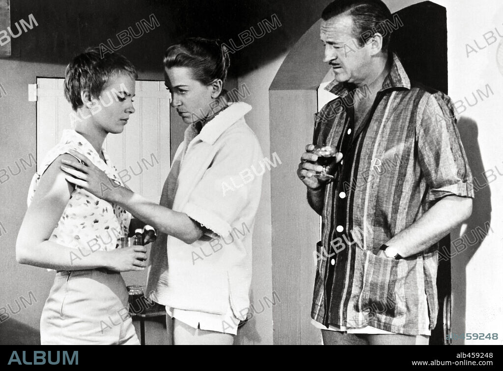 DAVID NIVEN, DEBORAH KERR et JEAN SEBERG dans BONJOUR TRISTESSE, 1958, réalisé par OTTO PREMINGER. Copyright COLUMBIA PICTURES.