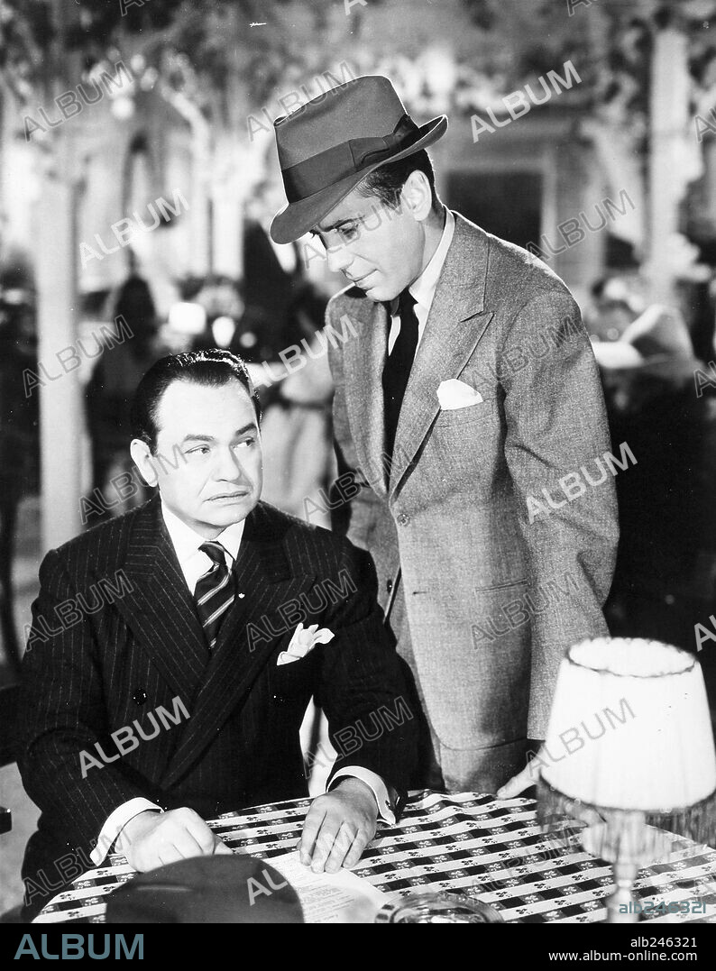 EDWARD G. ROBINSON y HUMPHREY BOGART en EL HERMANO ORQUIDEA, 1940 (BROTHER ORCHID), dirigida por LLOYD BACON. Copyright WARNER BROTHERS.