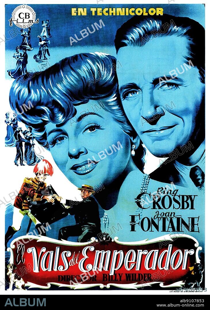 Poster de EL VALS DEL EMPERADOR, 1948 (THE EMPEROR WALTZ), dirigida por BILLY WILDER. Copyright PARAMOUNT PICTURES.
