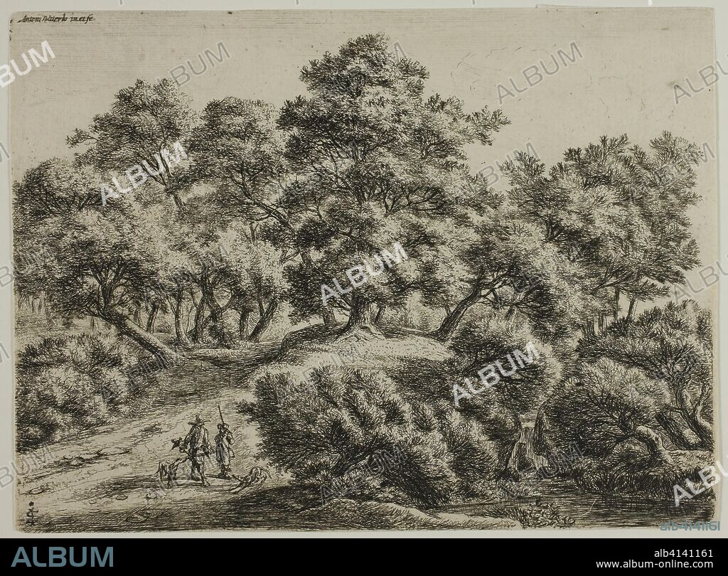 ANTHONIE WATERLOO. The Falconer and the Hunter. Anthoni Waterlo; Dutch, 1609-1690. Date: 1630-1690. Dimensions: 152 x 205 mm (image); 153 x 207 mm (sheet). Etching on paper. Origin: Holland.