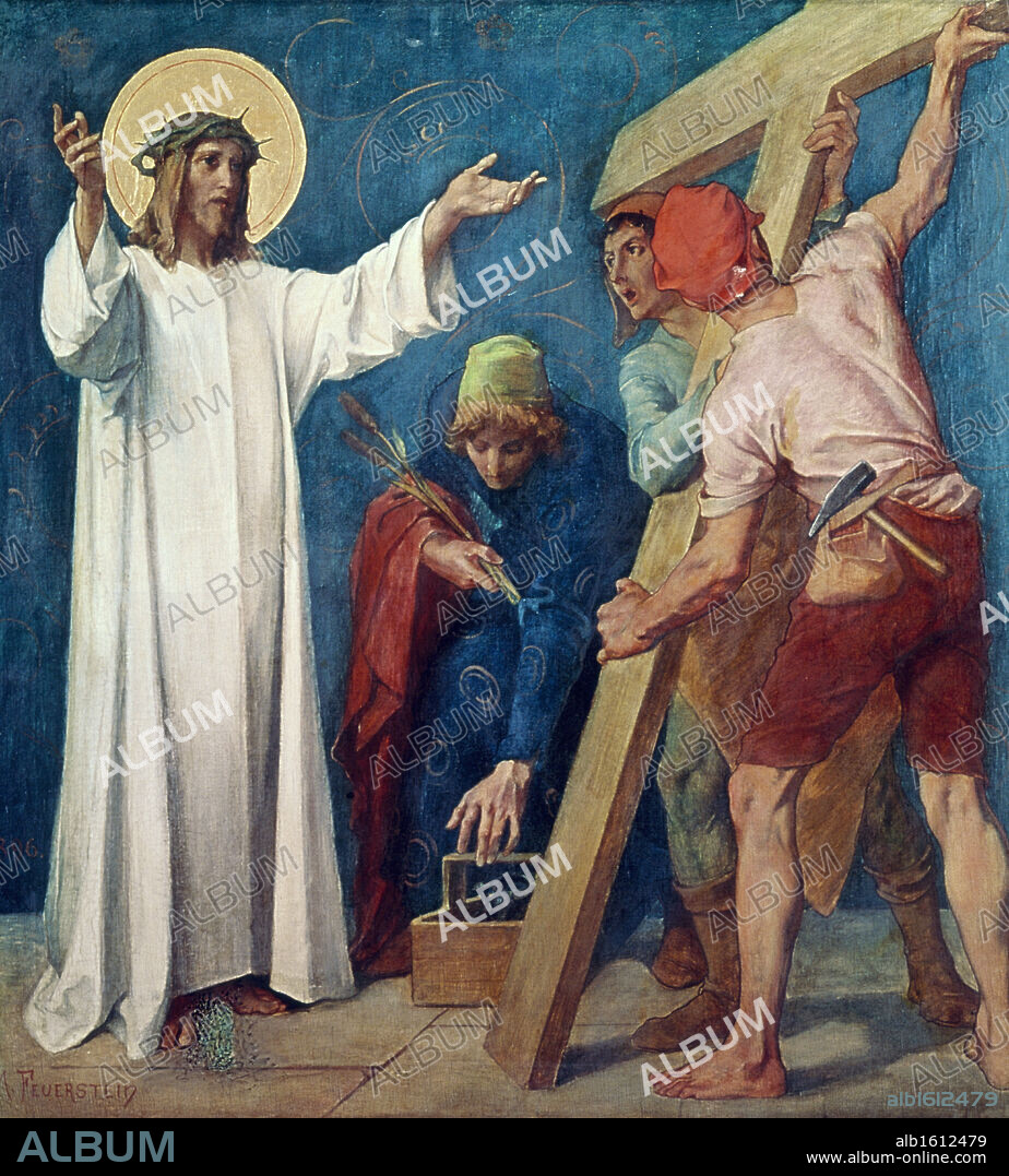 Jesus Carries His Cross (2nd Station of The Cross)  1898  Martin Feuerstein (1856-1931 French)  Saint Anna Church, Munich, Germany.