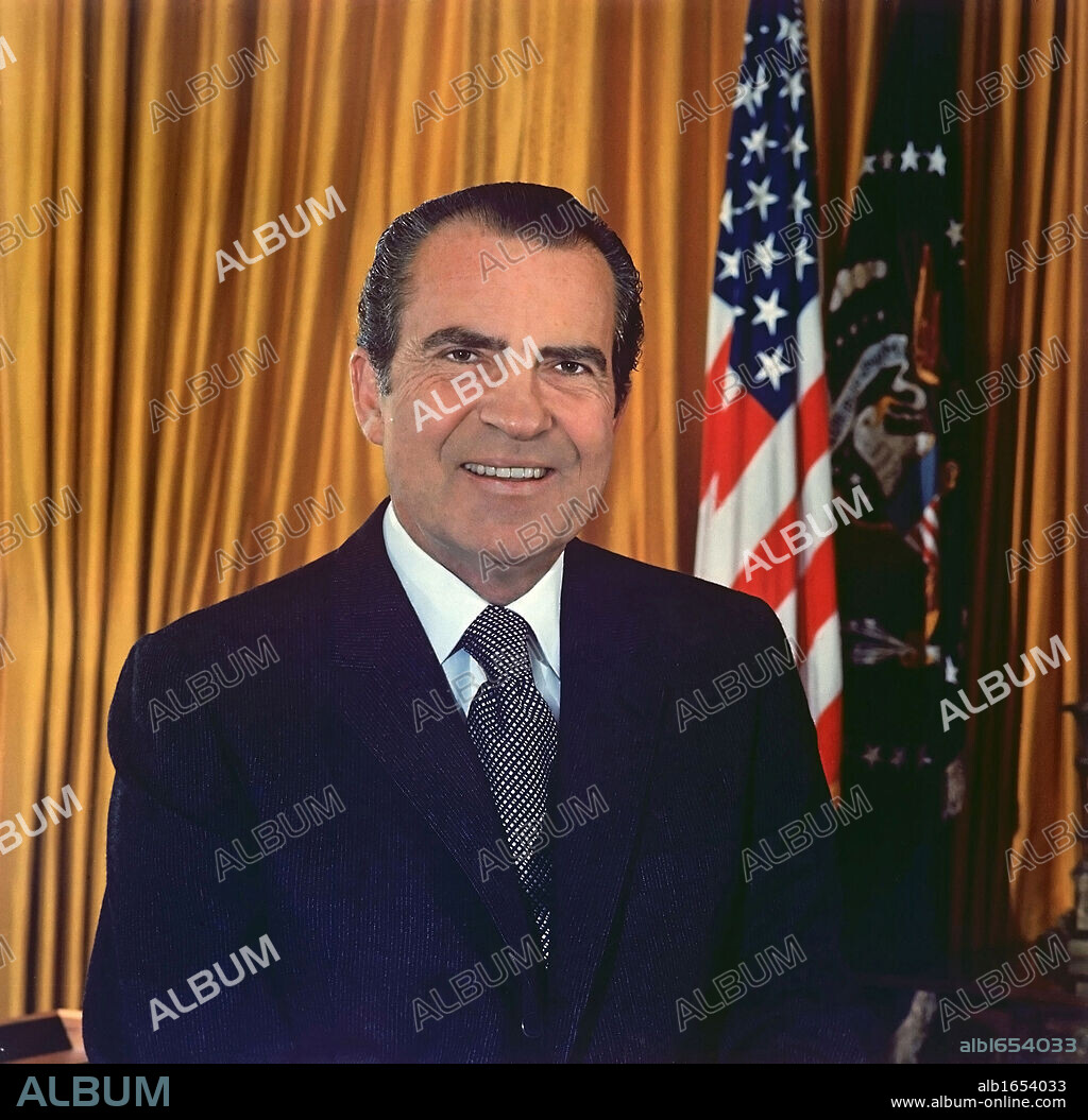 Richard Milhouse Nixon (1913-1994) 37th President of the United States of America 1969-1974. The only President to resign from office.