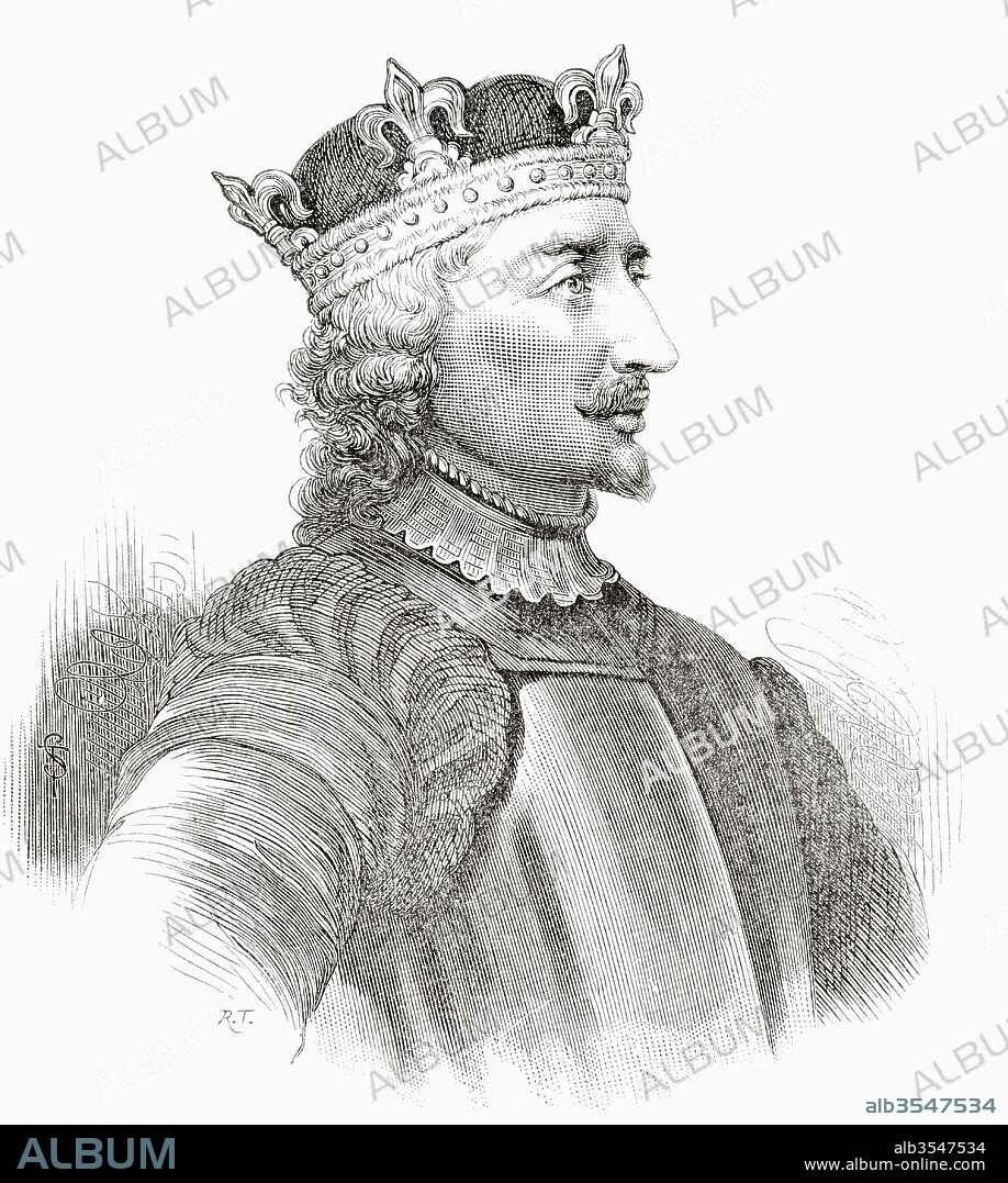Stephen, c. 1092/6 –1154 aka Stephen of Blois. King of England. From Cassell's History of England, published c.1901.