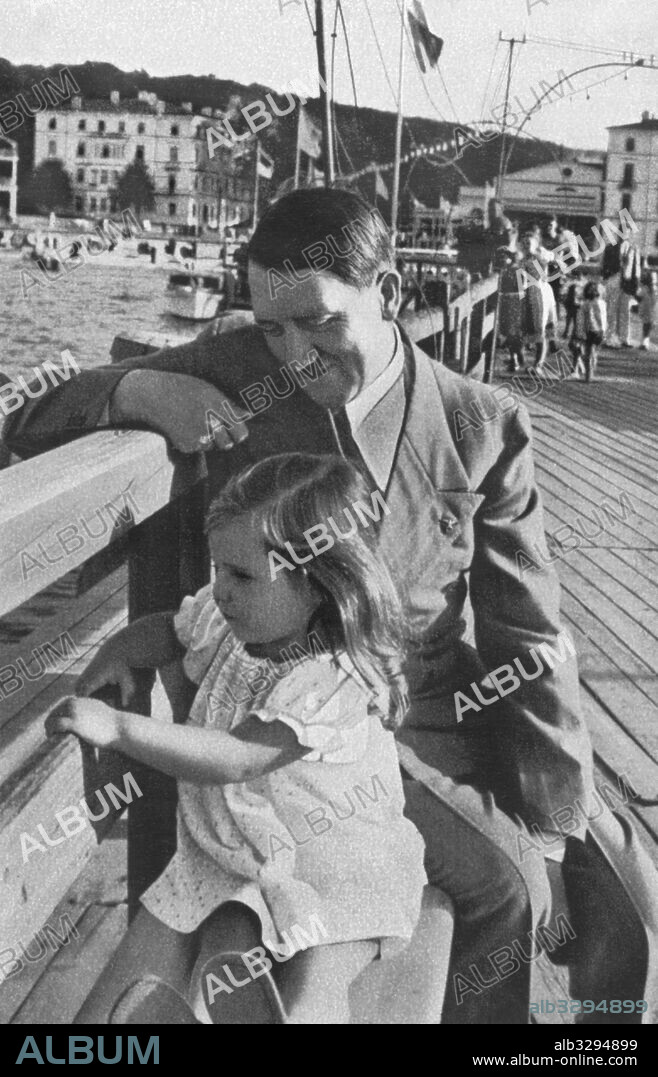 Adolf Hitler with little Helga Goebbels - c1935.
