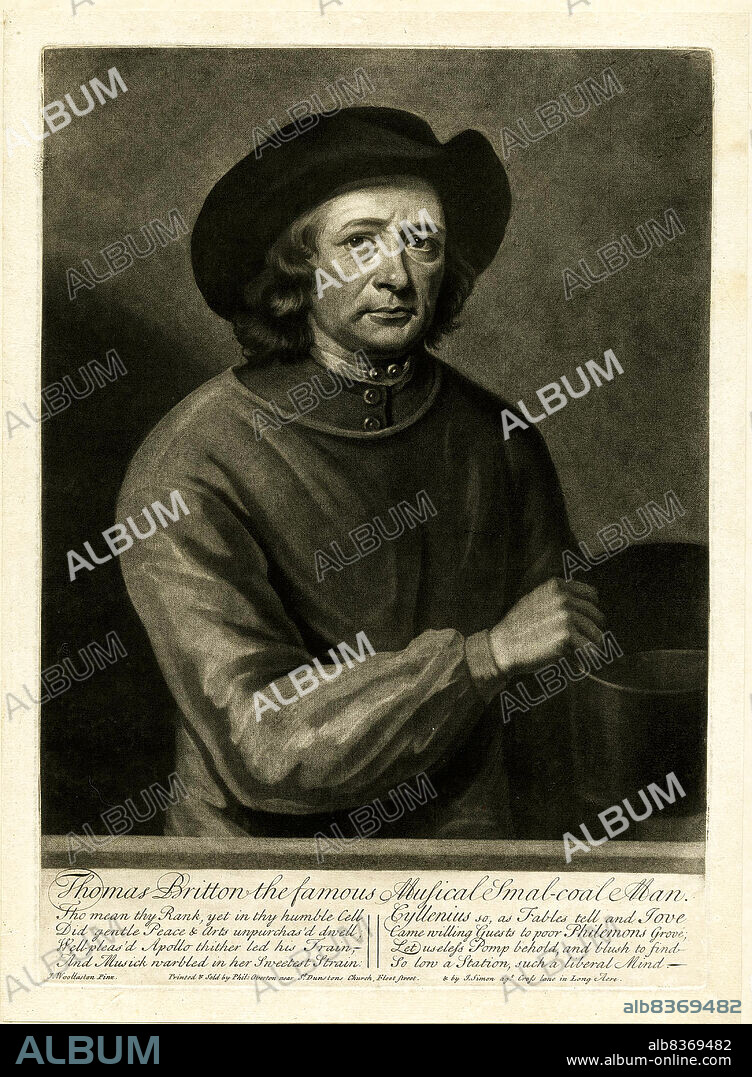JOHN SIMON. Portrait of Thomas Britton (1644-1714).